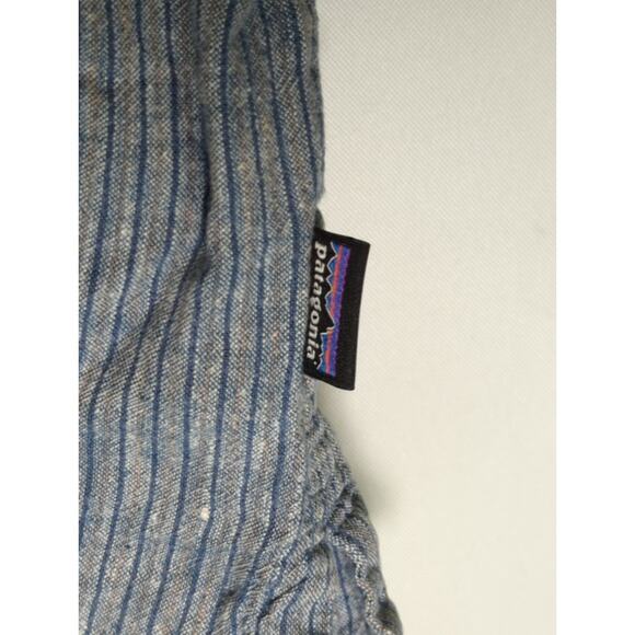 Patagonia Hemp Organic Cotton Button Up Gray Blue Chambray Shirt Men's Medium - Picture 2 of 6